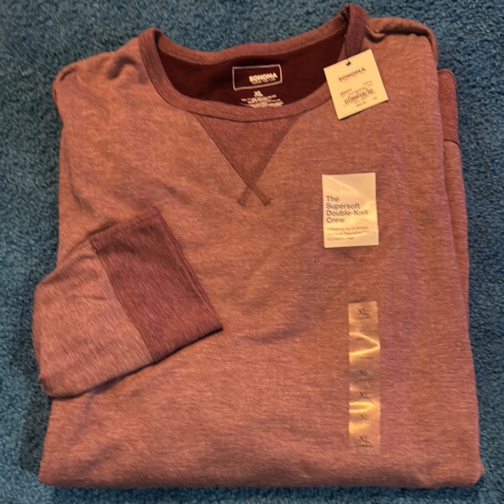 Sonoma Men's Long Sleeve Tee - Maroon